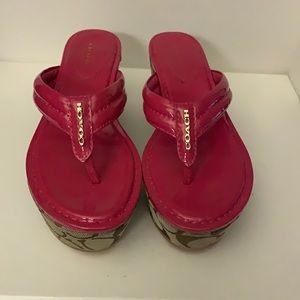 LIKE NEW COACH WEDGE SANDALS